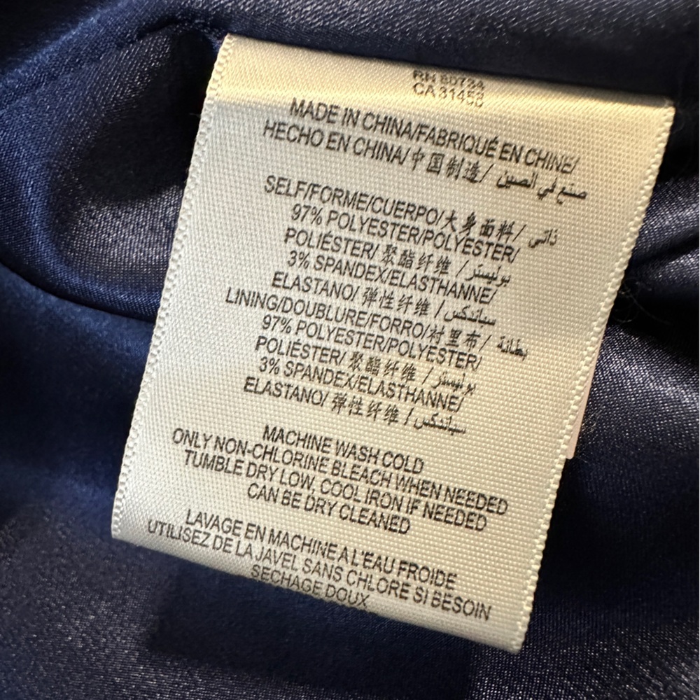 Max and Cleo Mariner Blue Strapless Tiered Ruffle Cocktail Dress Size 8 - Picture 6 of 13
